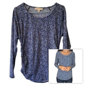 Michael Michael Kors blue animal print blouse sz M
